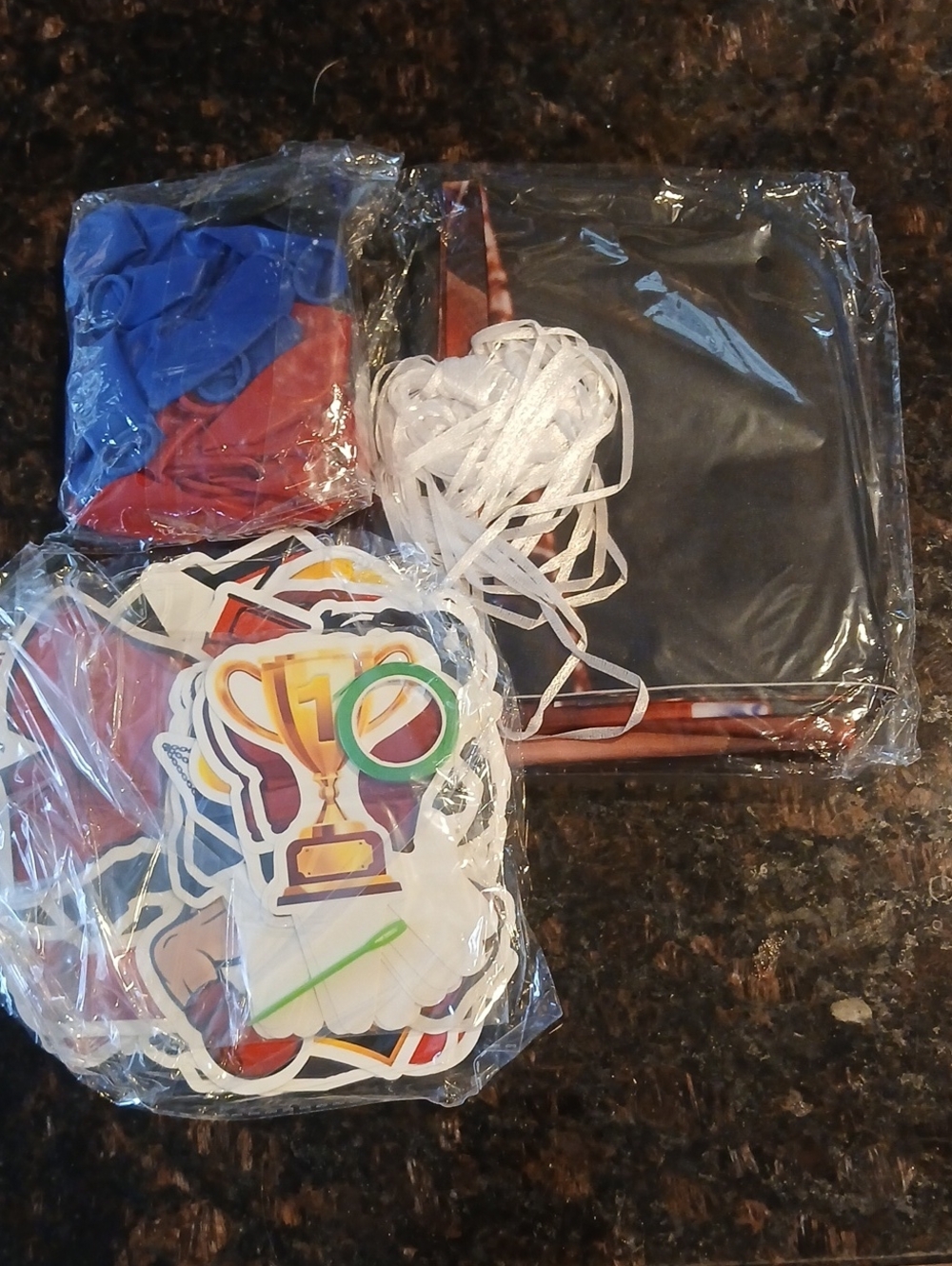 Boxing Theme Party Decorations Kit with Blue, Red, White, Black Accents